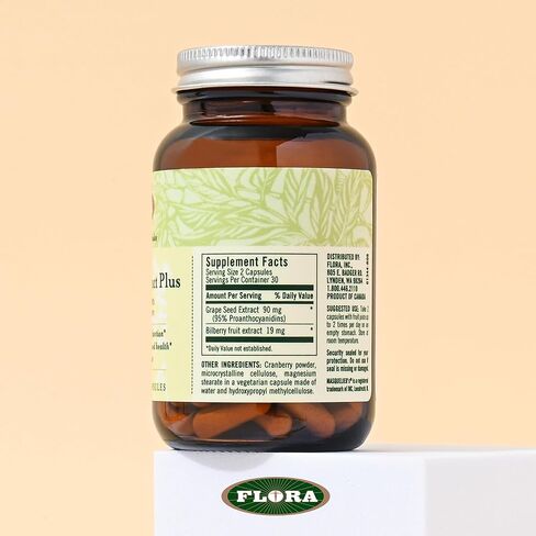 مستخلص بذور العنب بلس من فلورا، مضاد للأكسدة، يكافح الجذور الحرة، 60 قطعة (1167133) in Kuwait