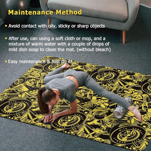 سجادة تمرين مطاطية كبيرة جدًا من GXMMAT مقاس 6 × 4 × 5 مم، سجادات تمرين فائقة المتانة لأرضيات صالة الألعاب الرياضية المنزلية، سجادة تمارين القلب غير قابلة للانزلاق صديقة للأحذية لفنون القتال المختلطة، بليو، والقفز، واللياقة البدنية لجميع الأغراض in Kuwait