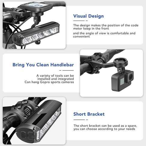 Super Bright Bike Light - Bike Lights for Night Riding with Bicycle Computer Bracket and Gopro Mount, 6000 Lumen Rechargeable Bike Headlight 10000mAh Battery, Support Reverse Charging in Kuwait