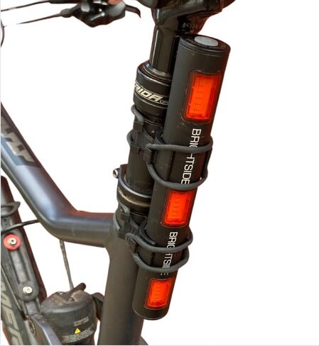 ضوء شريط خلفي برايت سايد. ضوء دراجة Stay Seen لجميع راكبي الدراجات على الطرق. زاوية واسعة 18 مصباح LED فائق السطوع لركوب النهار والليل. in Kuwait