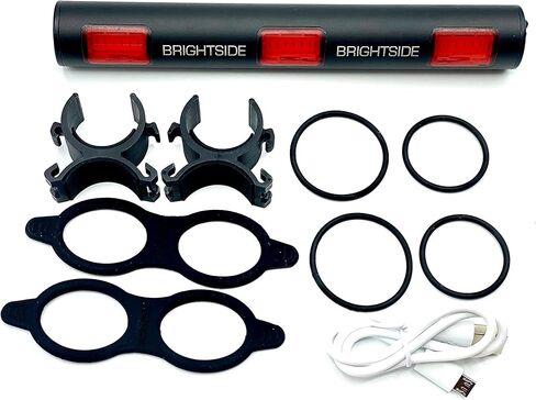 ضوء شريط خلفي برايت سايد. ضوء دراجة Stay Seen لجميع راكبي الدراجات على الطرق. زاوية واسعة 18 مصباح LED فائق السطوع لركوب النهار والليل. in Kuwait