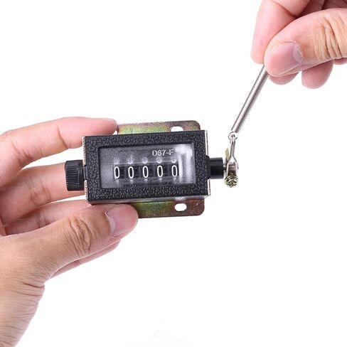 5 Digit Tally Counter, 0-99999 Resettable Manual Hand Mechanical Clicker, Manual Clicker with Metal Finger Ring Hoop Holder in Saudi Arabia