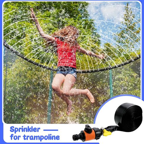 14 Pcs Trampoline Accessory Set 49.2 FT LED Trampoline Lights Trampoline Ladder Trampoline Sprinkler Trampoline Stakes Spring Pull Tool Trampoline Kit with Storage Bag for Kid Toddler Indoor Outdoor in Saudi Arabia