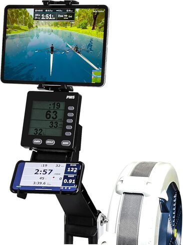 حامل الهاتف والكمبيوتر اللوحي لشاشة PM5 لآلة التجديف Concept 2، حامل كمبيوتر لوحي الكل في واحد لجهاز C2 Rower مناسب للأجهزة اللوحية والهواتف وأجهزة iPad لأي حجم شاشة، متوافق مع PM5 فقط in Kuwait