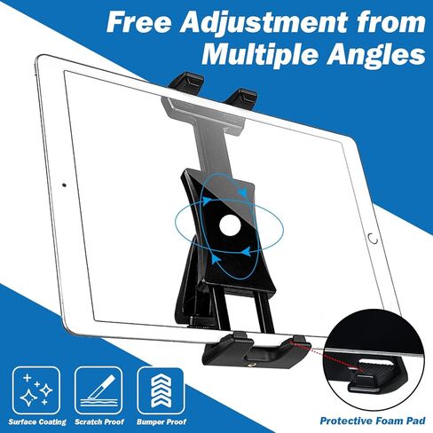 حامل الهاتف والكمبيوتر اللوحي لشاشة PM5 لآلة التجديف Concept 2، حامل كمبيوتر لوحي الكل في واحد لجهاز C2 Rower مناسب للأجهزة اللوحية والهواتف وأجهزة iPad لأي حجم شاشة، متوافق مع PM5 فقط in Kuwait