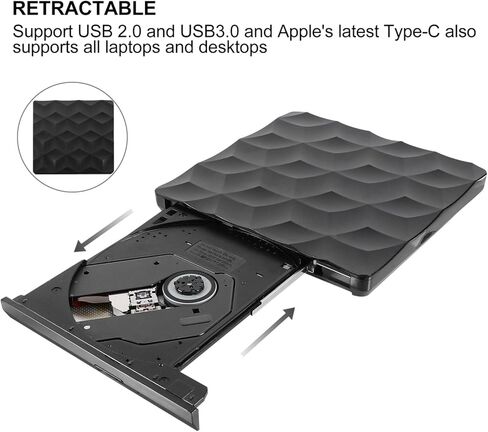 3 قطع مشغل الموقد لأجهزة الكمبيوتر المحمول الخارجية/محرك الأقراص لأجهزة الكمبيوتر المحمول من النوع c محرك الكاتب ROM محرك بلوراي الخارجي محرك إعادة كتابة مشغل الأقراص القارئ من النوع c سائق USB الكاتب CD ملاحظات ثلاثية الأبعاد بلاستيك in Kuwait