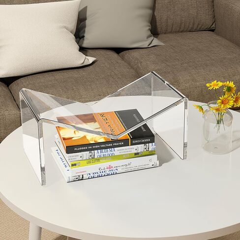 حامل كتب من الأكريليك الشفاف، حامل عرض كبير قوي للكتب المفتوحة والمغلقة، المجلات، الكتب المدرسية، الكتاب المقدس، كتاب الطبخ، الصحف، 11.4 بوصة عرض × 6.4 بوصة عمق × 5.3 بوصة ارتفاع in Kuwait