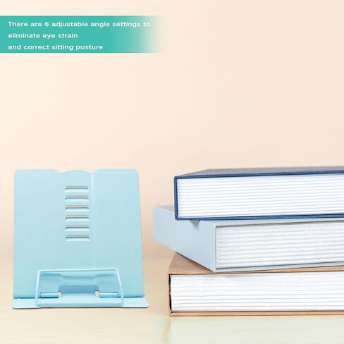Dohia Metal Book Stand Desk Book Holder Portable Metal Desktop Adjustable Foldable Cookbook Holder D1-2306-ETYDJ (Black) in Saudi Arabia