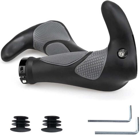 1 Pair Bike Handlebar Grips, Comfortable Ergonomic Bike Grips with Non-Slip Rubber for E-Bike, Trekking Bike, Mountain Bike and Touring Bike in Kuwait