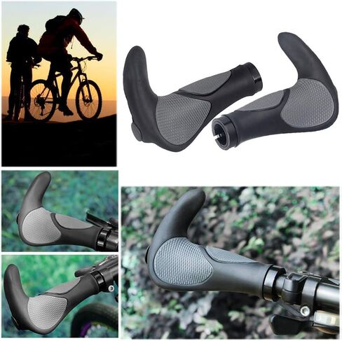 1 Pair Bike Handlebar Grips, Comfortable Ergonomic Bike Grips with Non-Slip Rubber for E-Bike, Trekking Bike, Mountain Bike and Touring Bike in Kuwait