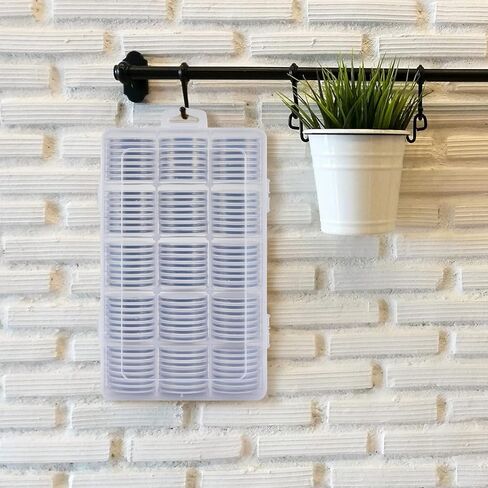 105 قطعة كبسولات عملات معدنية مقاس 46 مم مع حشية إسفنجية وصندوق منظم تخزين بلاستيكي، 6 مقاسات (20/25/27/30/38/46 مم) حامل حافظة لجامع العملات المعدنية لمستلزمات جمع العملات المعدنية (أبيض) in Kuwait