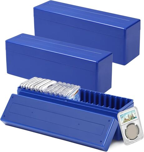 Coin Slab Storage Boxes with 20 Slots, 3 Pcs plastic Coin Holder Organizer Boxes for 60 Coin Slabs, Coin Storage Cases Compatible with PCGS NGC PMGab Coin Holders(Include Boxes Only) in Saudi Arabia