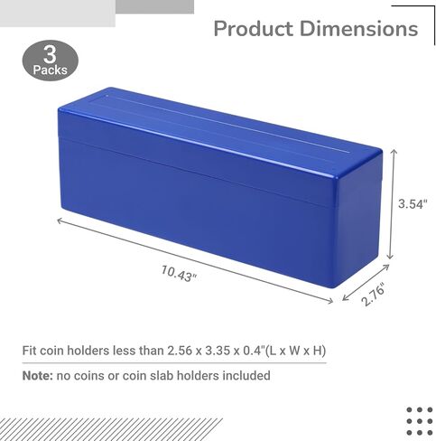 Coin Slab Storage Boxes with 20 Slots, 3 Pcs plastic Coin Holder Organizer Boxes for 60 Coin Slabs, Coin Storage Cases Compatible with PCGS NGC PMGab Coin Holders(Include Boxes Only) in Saudi Arabia