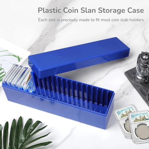 Coin Slab Storage Boxes with 20 Slots, 3 Pcs plastic Coin Holder Organizer Boxes for 60 Coin Slabs, Coin Storage Cases Compatible with PCGS NGC PMGab Coin Holders(Include Boxes Only) in Saudi Arabia