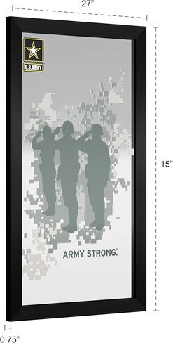 Wall Mirror - Ready-to-Hang United States Army Black Framed Rectangle Mirror - for Pub, Game Room, Garage or Home Bar in Saudi Arabia