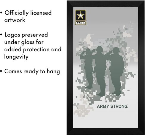 Wall Mirror - Ready-to-Hang United States Army Black Framed Rectangle Mirror - for Pub, Game Room, Garage or Home Bar in Saudi Arabia
