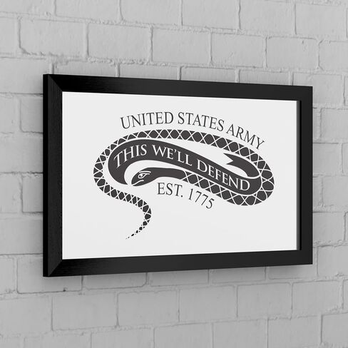 Wall Mirror - Ready-to-Hang United States Army The Horn Calls Black Framed Rectangle Mirror - for Pub, Game Room, Garage or Home Bar in Saudi Arabia