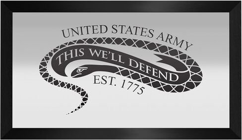 Wall Mirror - Ready-to-Hang United States Army The Horn Calls Black Framed Rectangle Mirror - for Pub, Game Room, Garage or Home Bar in Saudi Arabia