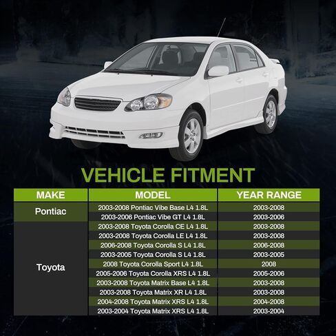 AUTOSAVER88 Radiator Compatible with 2003 2004 2005 2006 2007 2008 Corolla Matrix Pontiac Vibe 1.8L L4 in Kuwait