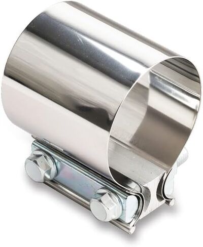 2.25 Inch Exhaust Clamp, Butt Joint Band Clamp Sleeve Coupler Stainless Steel for Exhaust Pipes, Mufflers and Catalytic Converters in Kuwait