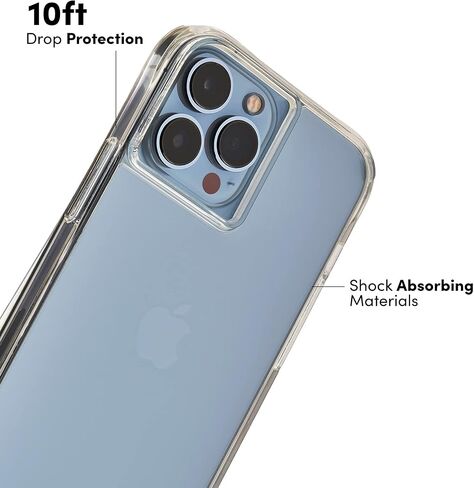 Case-Mate Tough Series iPhone 13 Pro Case Clear [10ft Drop Protection] [Wireless Charging Compatible] Case for Apple iPhone 13 Pro 6.1" - Shockproof Slim Cover with Anti Yellow & Anti Scratch Tech in Saudi Arabia