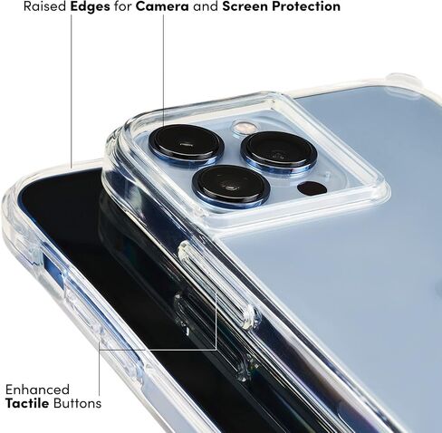 Case-Mate Tough Series iPhone 13 Pro Case Clear [10ft Drop Protection] [Wireless Charging Compatible] Case for Apple iPhone 13 Pro 6.1" - Shockproof Slim Cover with Anti Yellow & Anti Scratch Tech in Saudi Arabia