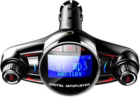 سيارة FM بلوتوث 5.0 جهاز إرسال للسيارة بدون استخدام اليدين مشغل Mp3 يدعم بطاقة TF وUSB، ويدعم عدة ولاعة السجائر في الذاكرة للسيارات والشاحنات والشاحنات (12-24 فولت) in Kuwait