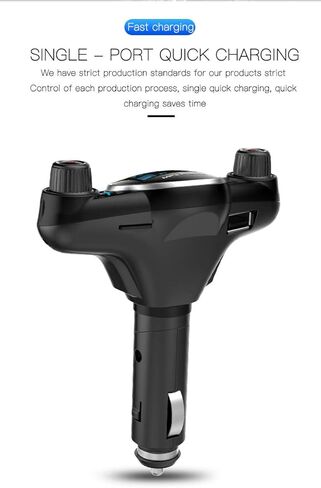 سيارة FM بلوتوث 5.0 جهاز إرسال للسيارة بدون استخدام اليدين مشغل Mp3 يدعم بطاقة TF وUSB، ويدعم عدة ولاعة السجائر في الذاكرة للسيارات والشاحنات والشاحنات (12-24 فولت) in Kuwait