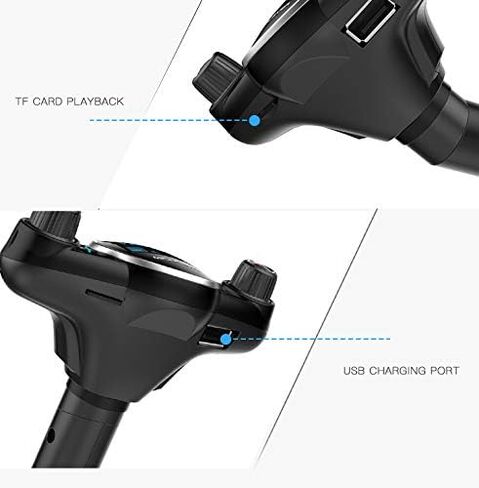 سيارة FM بلوتوث 5.0 جهاز إرسال للسيارة بدون استخدام اليدين مشغل Mp3 يدعم بطاقة TF وUSB، ويدعم عدة ولاعة السجائر في الذاكرة للسيارات والشاحنات والشاحنات (12-24 فولت) in Kuwait