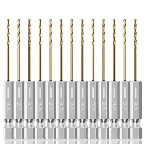 99PC Drill Bit Set, 135° Tip Titanium Coated High Speed Steel, Twist Drill Bit Kit for Iron, Aluminum Alloy, Copper, Wood, Plastic, with Storage Case 1/16"-3/8"