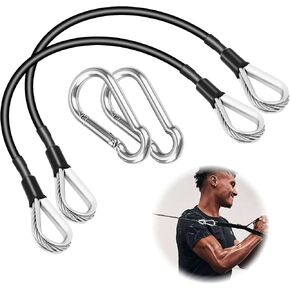 Cable Attachments for Gym, 2PCS Gym Cable Extension Compatible with Gym Accessories, Gym Cable Machine for LAT/Tricep Pull Down, Leg Extensions Machine