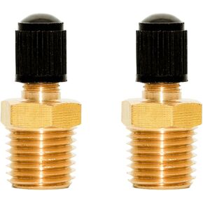Lilaly Schrader Valve, Air Valve, Schrader Valves, Air Tank Valve, Schrader Valve Core with 1/4''NPT Male Threads for Air Compressor Tanks (2 PCS)