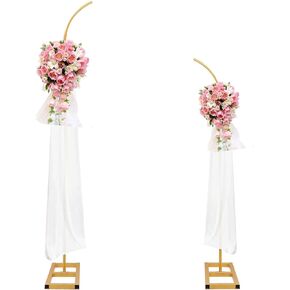 Wedding Arch Backdrop Stand, Metal Arch Stand Wedding Arch Frame Wedding Arches for Ceremony Gold Arch Backdrop Flower Arch Stand Floral Arch Birthday Party, Graduation Background Decoration