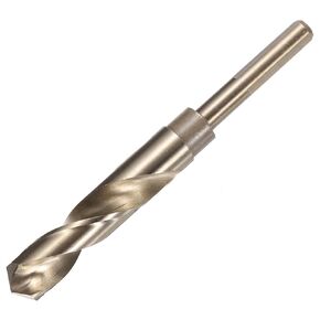 uxcell 1/2" Reduced Shank Twist Drill Bits 11/16" (17.5mm) Gold Oxide M2(6542)-HSS High Speed Steel for Stainless Steel Alloy Metal Plastic Wood