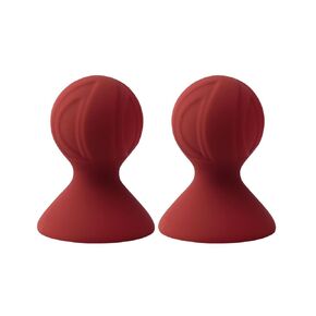 Nipple Retractors|Breastfeeding Silicone Suction Cups|for Women with Flat, Shy and Inverted Nipples|1 Pair Nipple Suction Cup Correctors (Dark red)