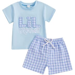 Big Sister Little Brother Outfit Newborn Short Sleeve TShirt Shorts Toddler Summer Clothes Sibling Matching Outfits