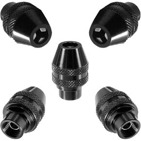 5 pack 4486 Quick Change change chuck Adapter Adapter Adapter Adapter Atmance for Dremel Rotary Tools 1/32 "to 1/8" shank ، all-metal 3-jaw chuck for models 3000 ، 4000 ، 7700 ، 8200 ، 395 ، 4300