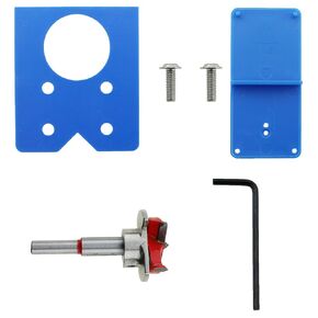 TAODAN Concealed Hinge Clamp Kit Woodworking Tool Bit Hinge Drill Router Jig Open Hole Positioner with 35mm Drill Bit Suitable for Gun Drills Table Drills Vertical Drills