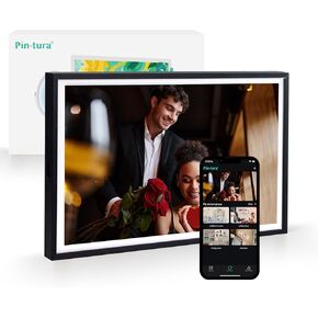 10.1" WiFi Digital Picture Frame - Black Smart Digital Photo Frame FHD IPS 1280x800 Screen, 64GB+8GB Free Cloud Storage, Auto-Rotate Wall/Desk, Wedding, Share Photos Instantly via App