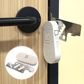 HASHI Portable All-in-One 120dB Alarm with Door Lock, Includes Battery and Storage Pouch, Ensuring Privacy and Safety for Home, Travel, Hotel, and Apartment Use.