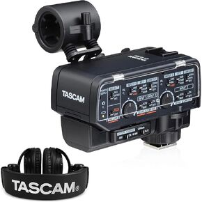 TASCAM CA-XLR2d-AN and Studio Headphones Bundle