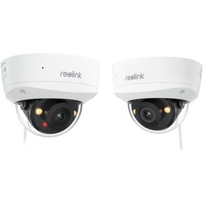 REOLINK PoE Security Camera, Color Night Vision, 2-Way Talk, Smart Person/Vehicle/Animal Detection, IK10 Vandal Proof, RLC-540A with RLC-840A