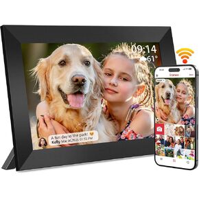 Frameo 10.1 Inches WiFi Digital Picture Frame, 1280 X 800 HD Electronic Photo Frames, IPS Touch Screen, 32GB Memory, Auto Rotate, Desk or Wall Mounted, Share Videos and Photos Anywhere