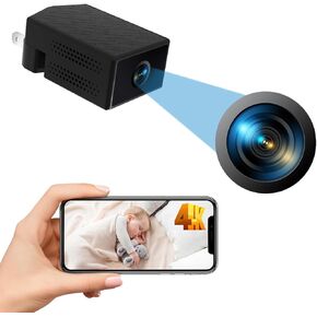 Rettru 【Free 64G】 Upgraded Plug-and-Play Camera Charger,- Wireless WiFi Cameras -160° Wide Angle - Full HD4K Mini Wireless Nanny Cam-USB Camera-Small Body Cam for Discreet Indoor Security