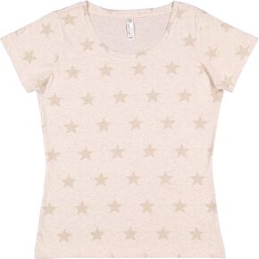 Ladies Combed Ringspun Cotton Five Star Scoop Neck Tee (3629) in Saudi Arabia