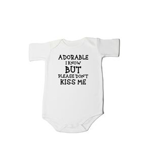 رائعتين أعرف ولكن من فضلك لا تقبلني babysuit مضحك لا تقبلني إذا كنت ناتشو حديثي الولادة رومبير (0-6 أشهر ، رومبير بأكمام الرسائل)