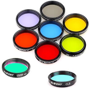 Svbony .25 inches Moon Filter CPL Filter Five Color Filters Kit 7pcs Bundle with CLS Filter and UV IR Cut Block Filter