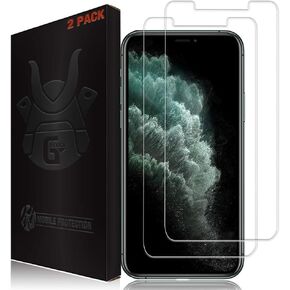 عبوتان من واقي الشاشة لهاتف iPhone 11 Pro وiPhone Xs وiPhone X - حافظة شاشة من الزجاج المقوى، صديقة لحافظة الهاتف، استبدال مدى الحياة، غطاء شاشة واقٍ لأجهزة iPhone مقاس 5.8 بوصة