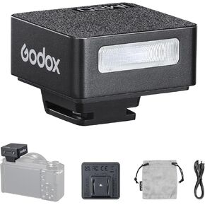 Godox Camera Flash iM20, Mini Hot Shoe Camera Speedlite Speedlight with GN10, 5 Levels Flash Power, 440 Full-Power Flashes, Flash Gun for Sony (A7R V/A7 III/RX100 VII,etc.) Nikon/Canon/Fuji
