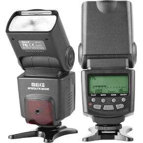 Meike 430N TTL Speedlite LCD Display Shoe Mount Flash Compatible with Nikon D3400 D3300 D3200 D5600 D850 D750 D7200 D5300 D5500 D500 D7100 D3100 etc